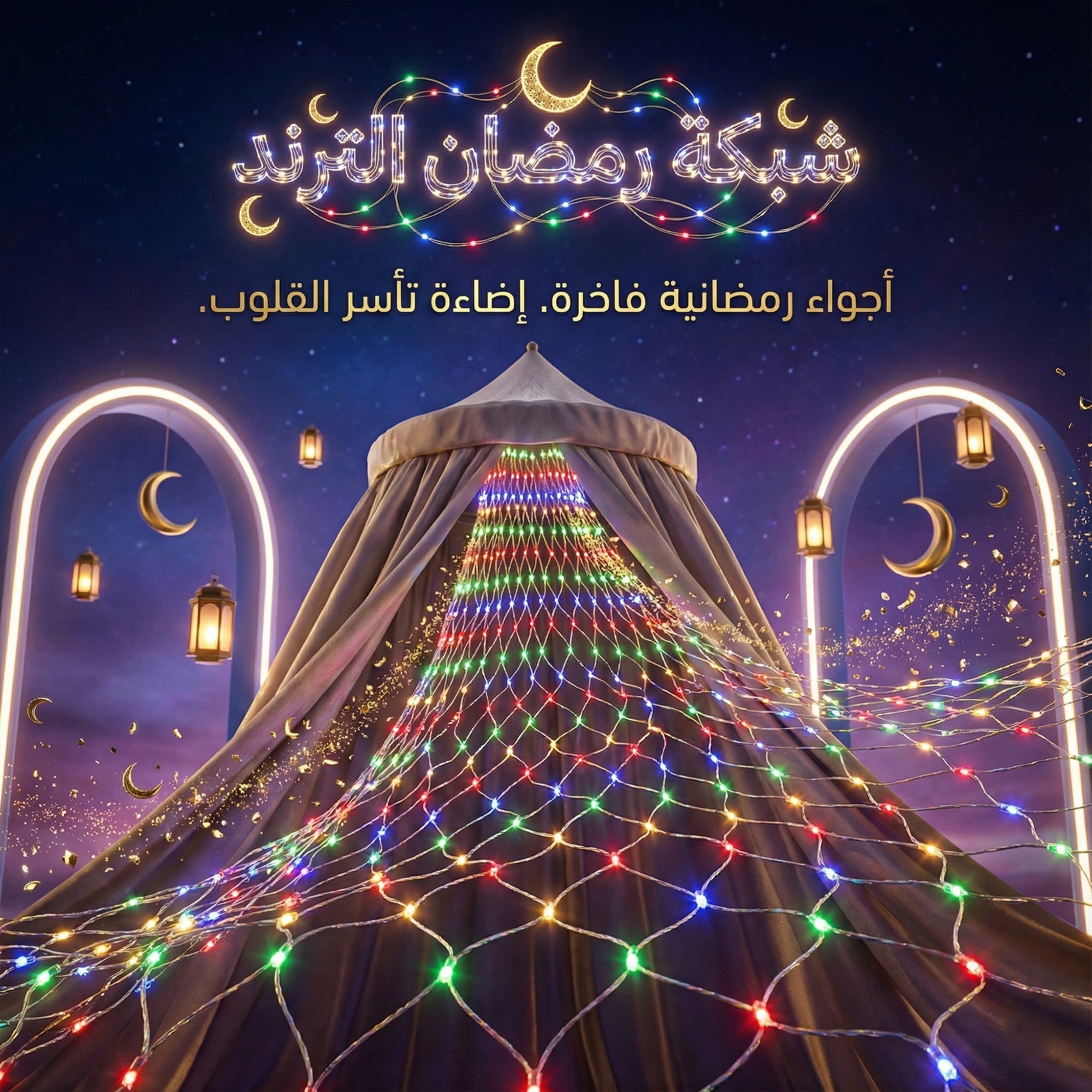 شبكة الانوار المضيئة الترند 2*2